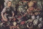 Joachim Beuckelaer Market Woman with Fruit,Vegetables and Poultry (mk14)